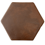 12x12 hexagon tile in brown terracotta flooring