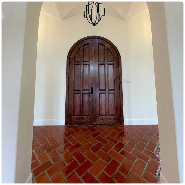 6x12 spanish mission mexican red herringbone terracotta tile