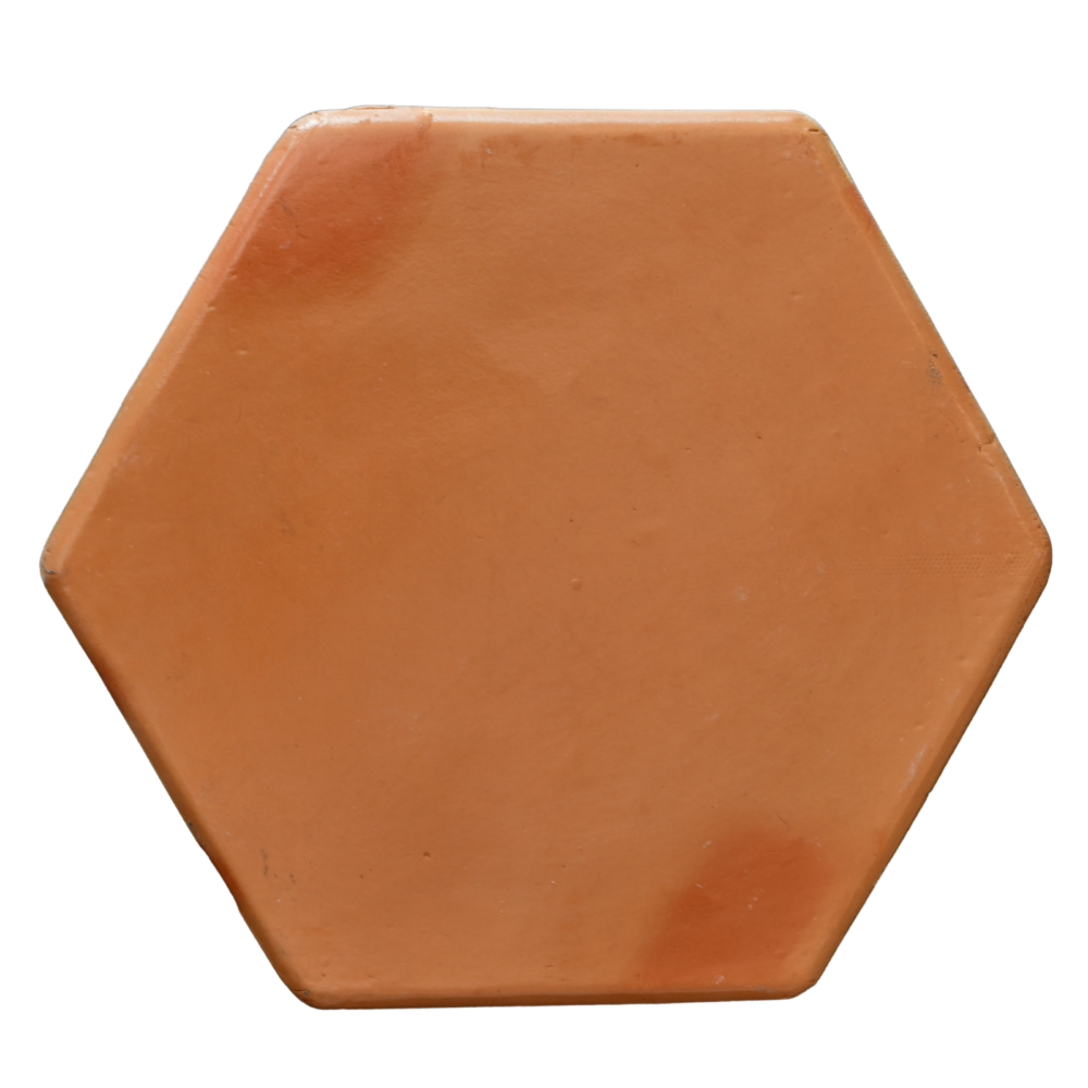 8x8 hexagon terracotta tile pattern