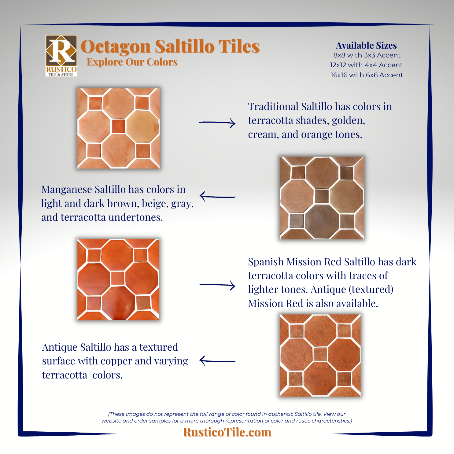 Octagon Terracotta Tile Colors