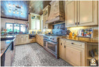 gray and white encaustic tile