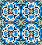 turquoise concrete tile