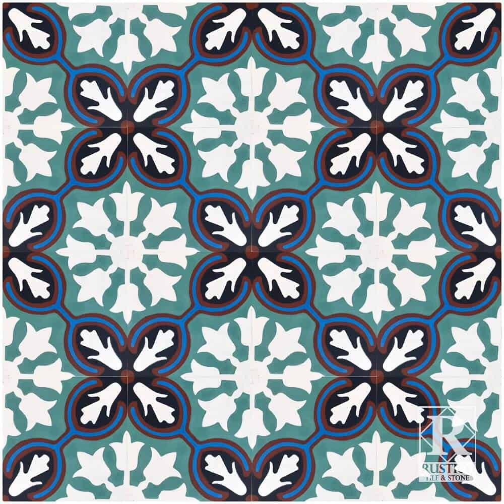 rts2 avallon rustico concrete turquoise tile
