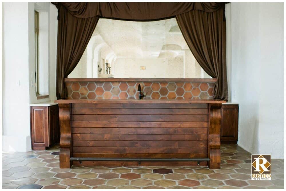 hexagon tile pattern terracotta floor tile