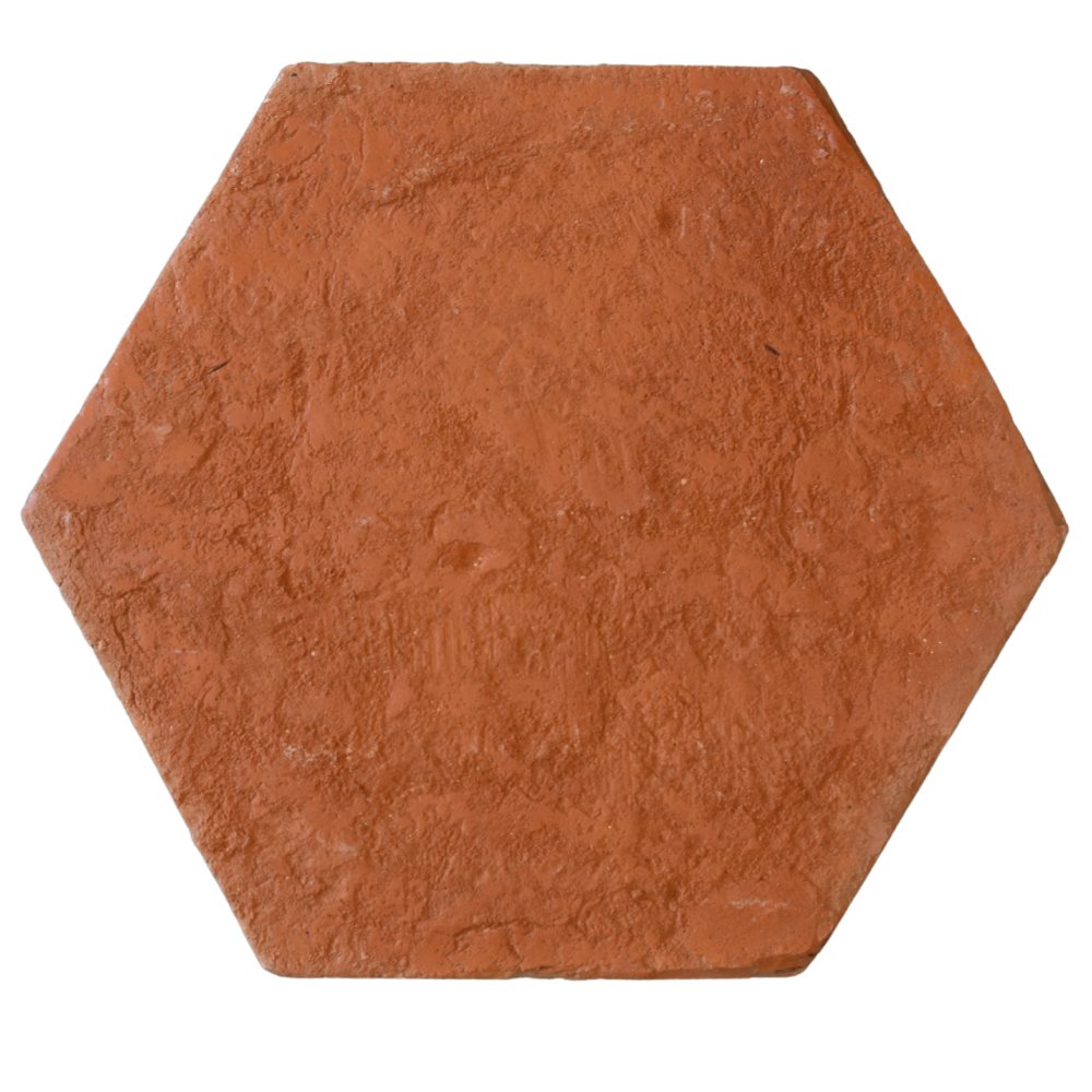 hexagon reclaimed terracotta tile