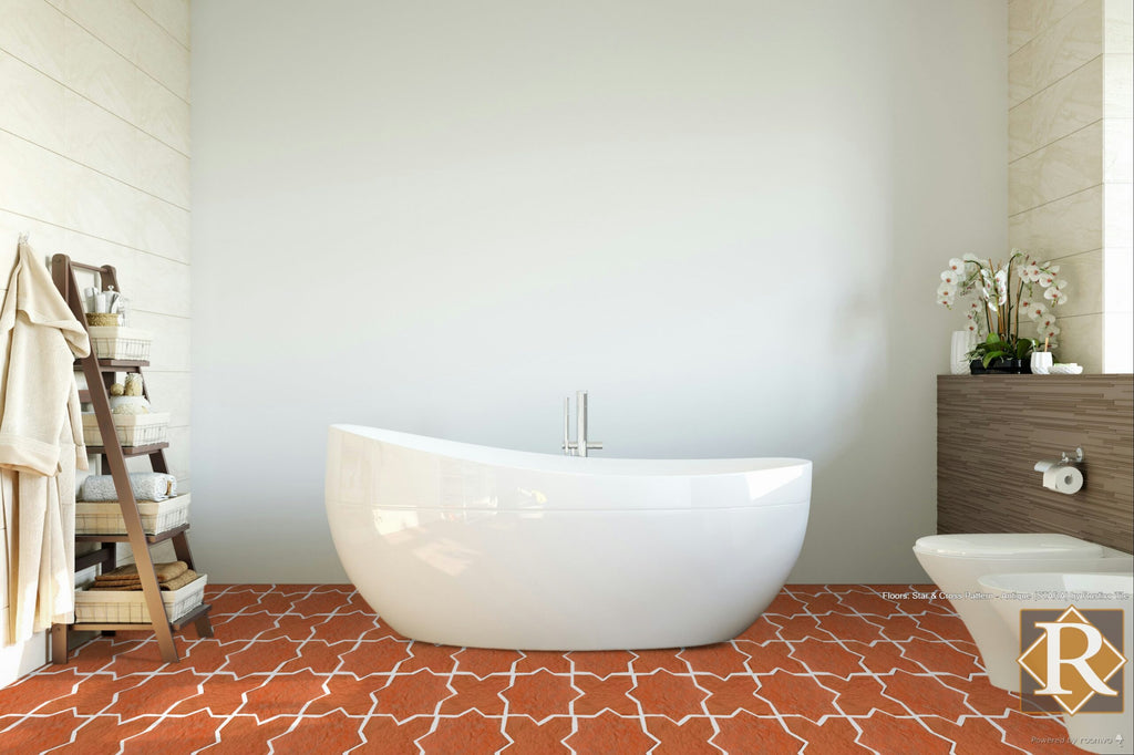 antique saltillo in star cross tile pattern