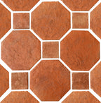 reclaimed terracotta tile in octagon pattern