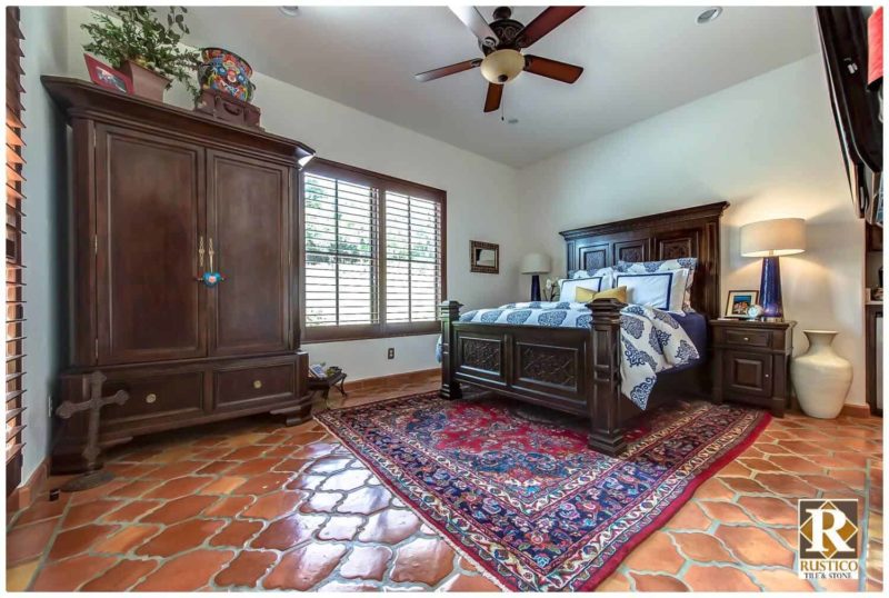 riviera pattern saltillo tile bedroom flooring