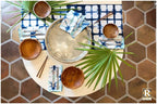 Manganese Hexagon Saltillo Tile