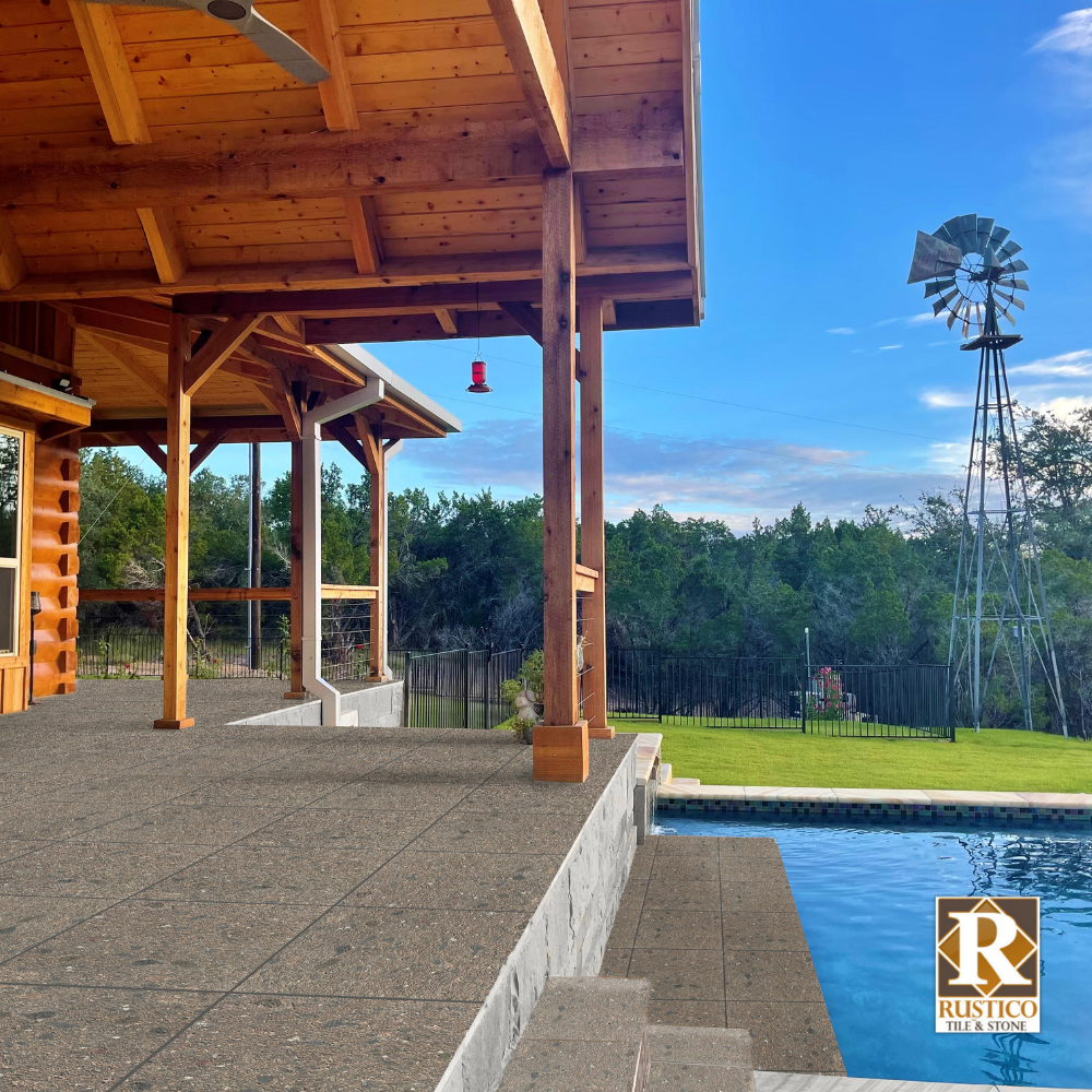 cafe galindo cantera natural stone tile 24x24 for patio