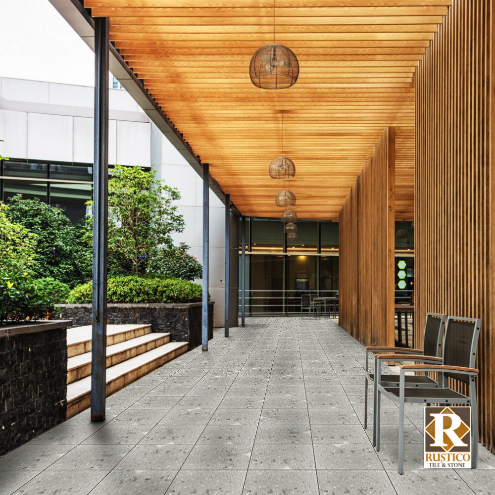 Cantera Natural Stone Pavers and Tile in Gris Corcho Gray