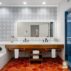 Arabesque (San Felipe) Tile Pattern in Spanish Mission Red Saltillo Tiles