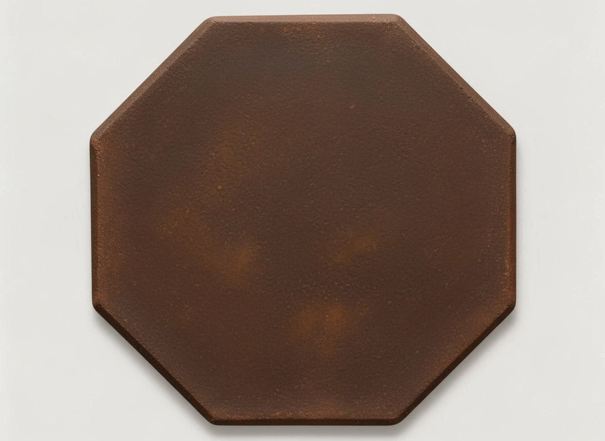 12x12 Octagon Saltillo Tile in Manganese