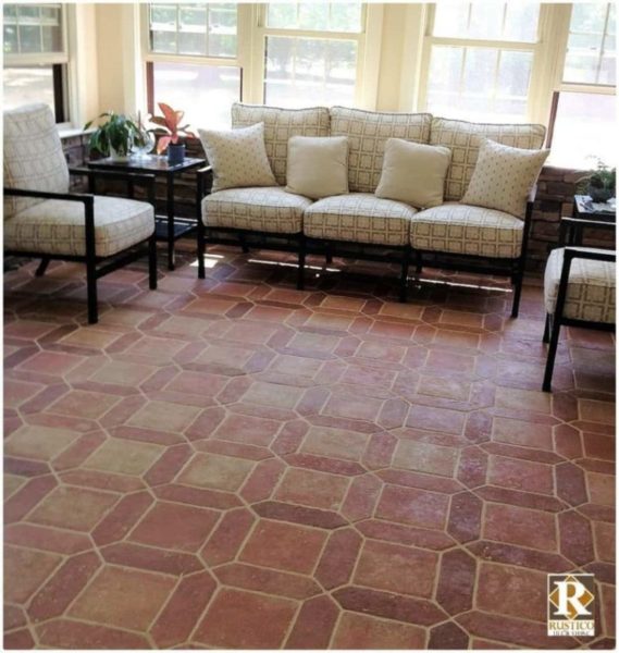 picket pattern terracotta tile