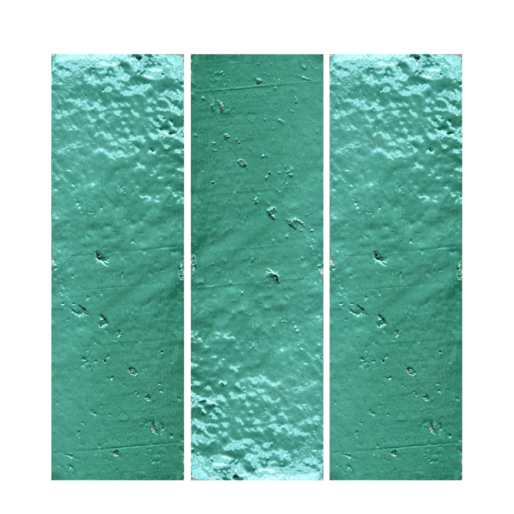 sea green glossy glazed terracotta tile