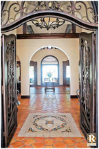 Arabesque (San Felipe) Tile Pattern in a Traditional Saltillo Terracotta Color