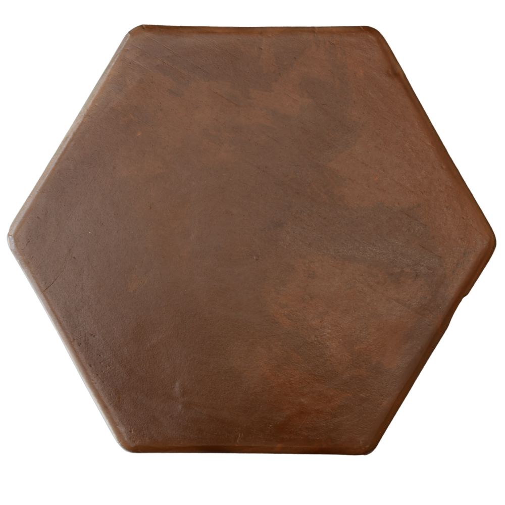brown hexagon terracotta tile