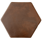 brown hexagon terracotta tile