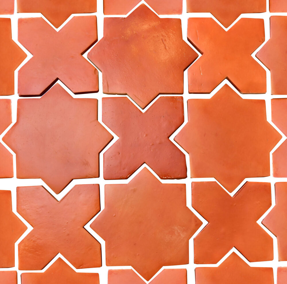 star cross mission red spanish tile pattern