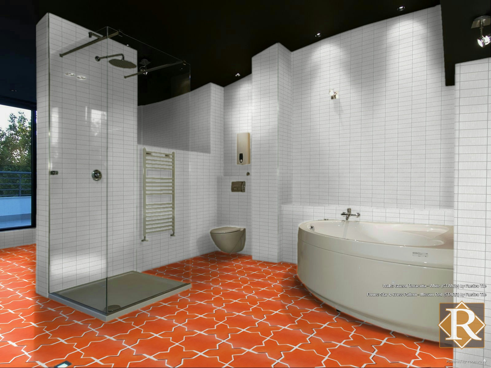Star and Cross Pattern in Saltillo Tile | Mexican Pavers for Flooring