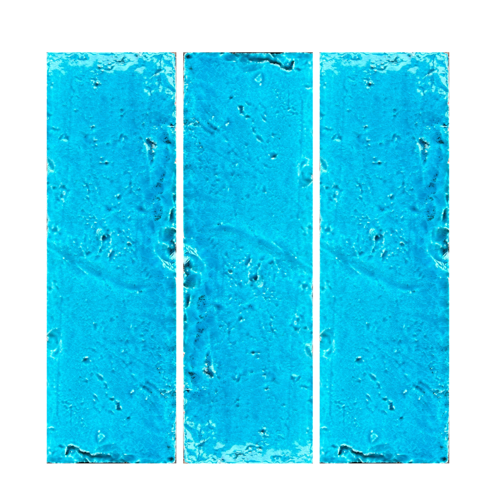 turquoise glazed zellige like tile