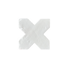 Star Cross Pattern in White Glazed Terracotta Tile