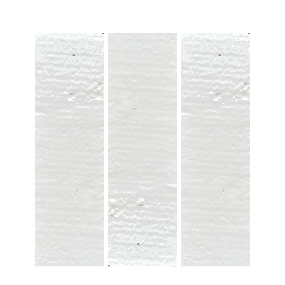 white glazed terracotta tile