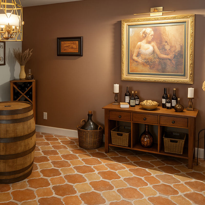 Riviera Pattern Mexican Flooring | Handmade Clay Tile by Rustico